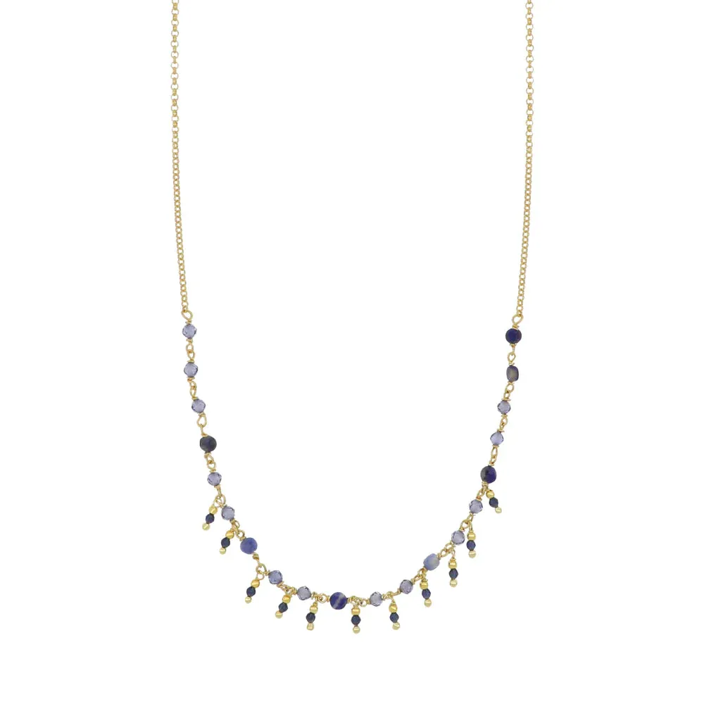 Collana Nivy donna pietre blu