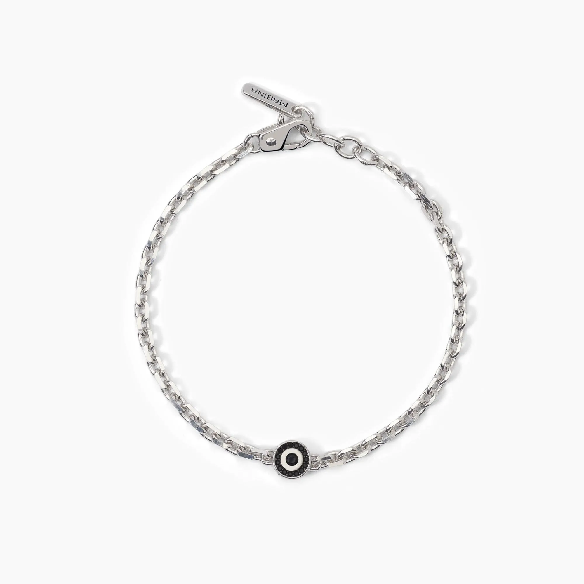 Bracciale Mabina uomo in argento con catena BENIAMINO