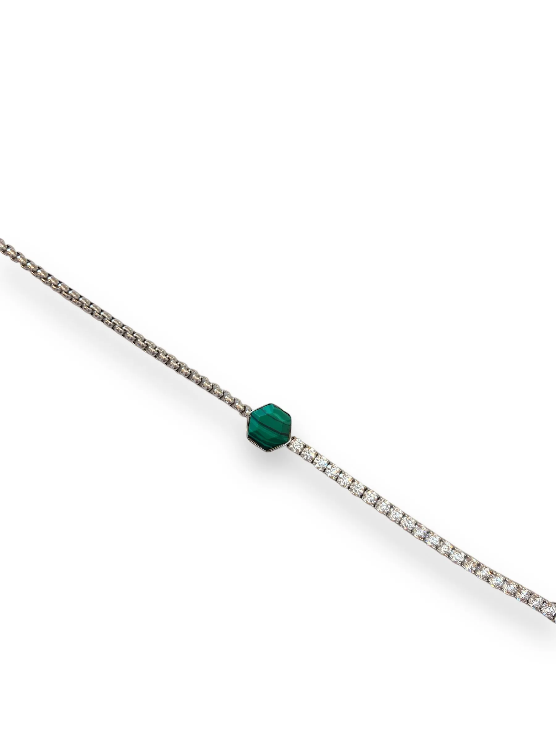 Bracciale Goyatè uomo Tennis e malachite