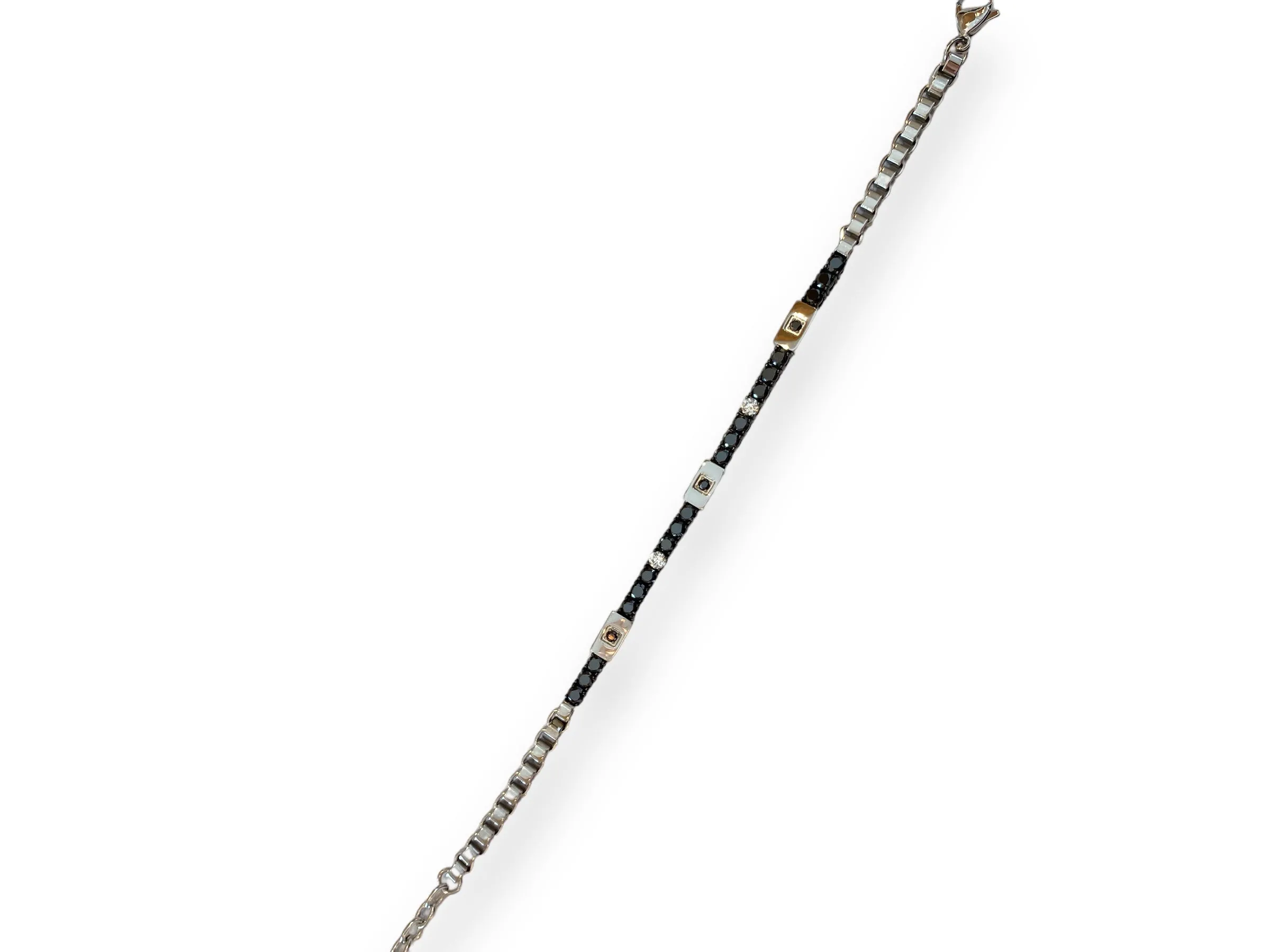 Bracciale Goyatè uomo Tennis nero centrale