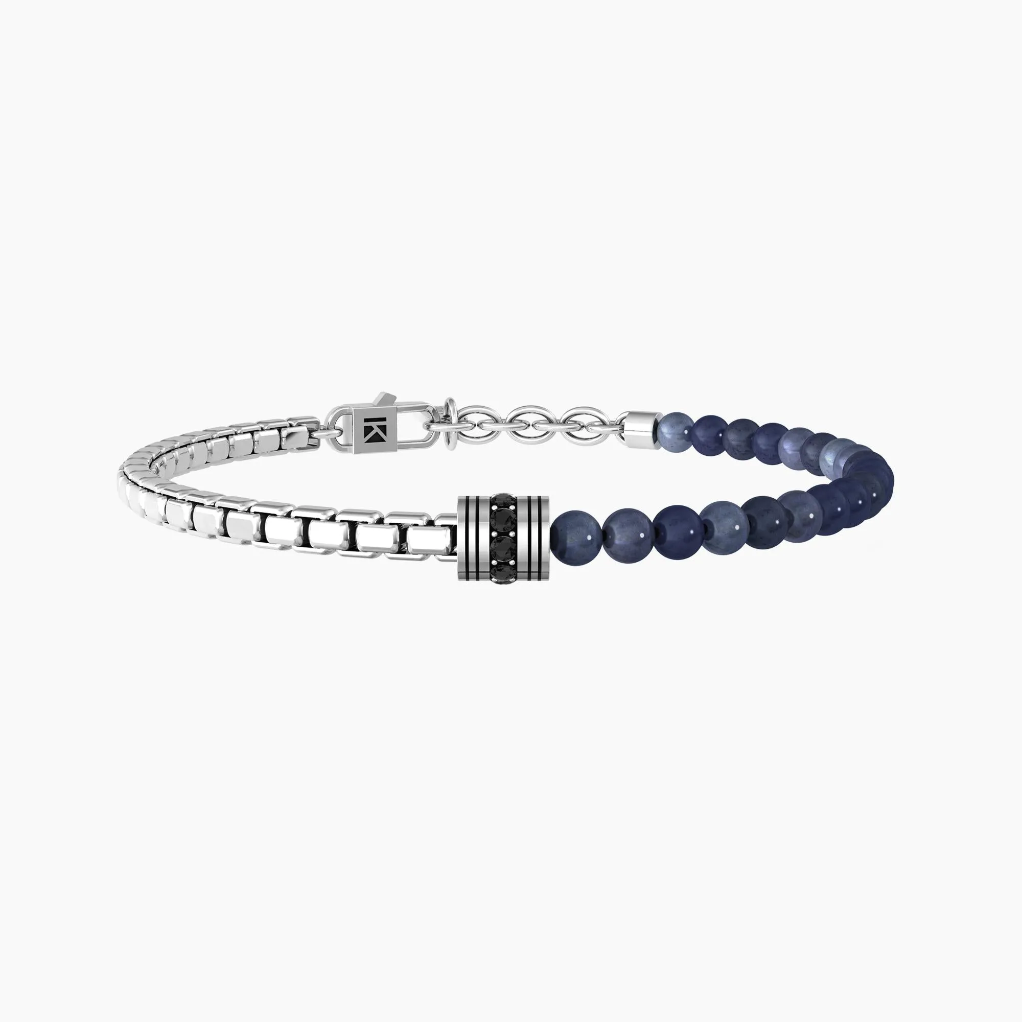 Bracciale uomo kidult con catena e dumortierite blu EQUILIBRIO