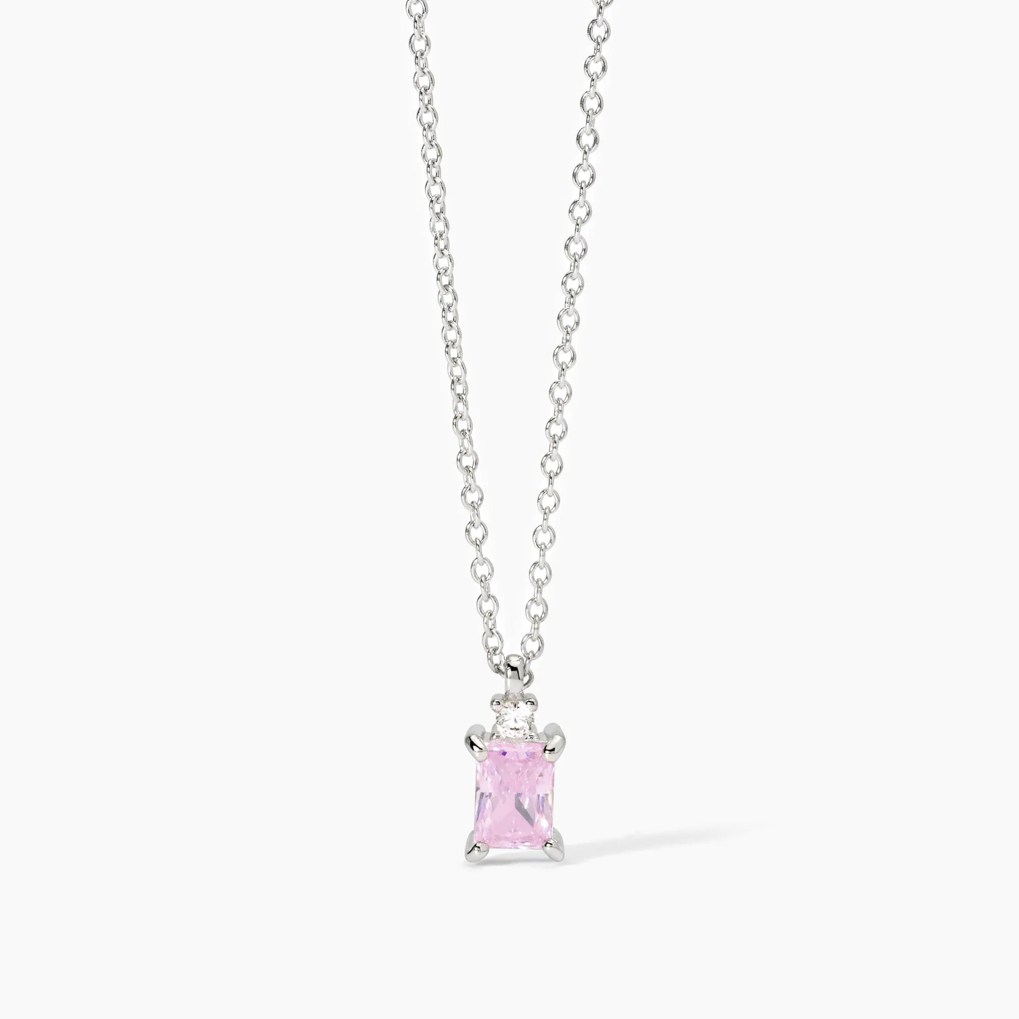 Collana Mabina con zircone Rosa