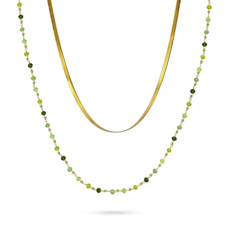 Collana Anartxy donna con cristallini colorati