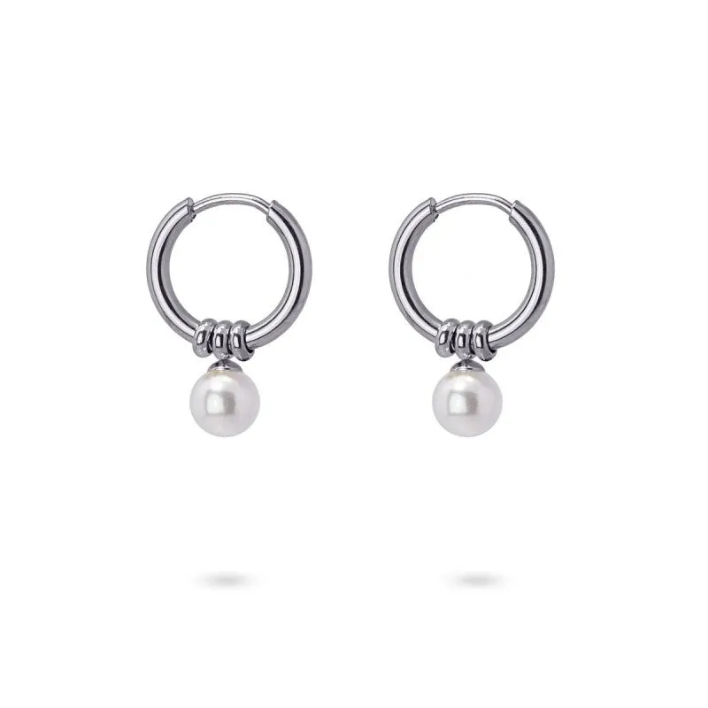 Orecchini Anartxy donna cerchi con perla