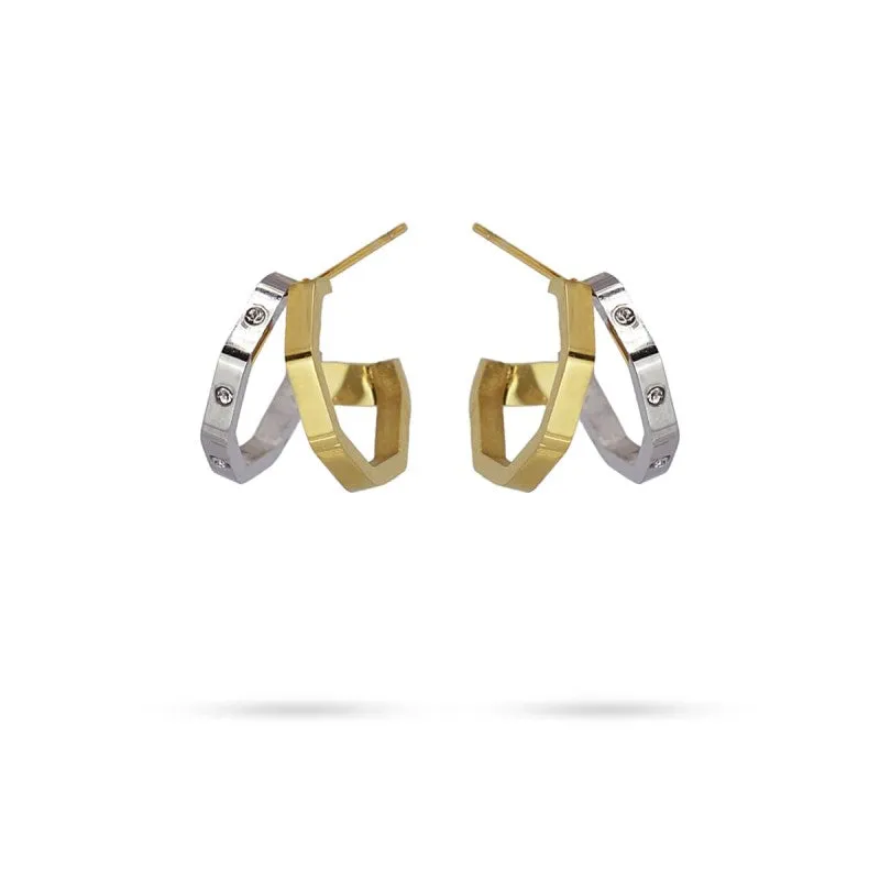 Orecchini Anartxy donna Mini cerchi bicolore