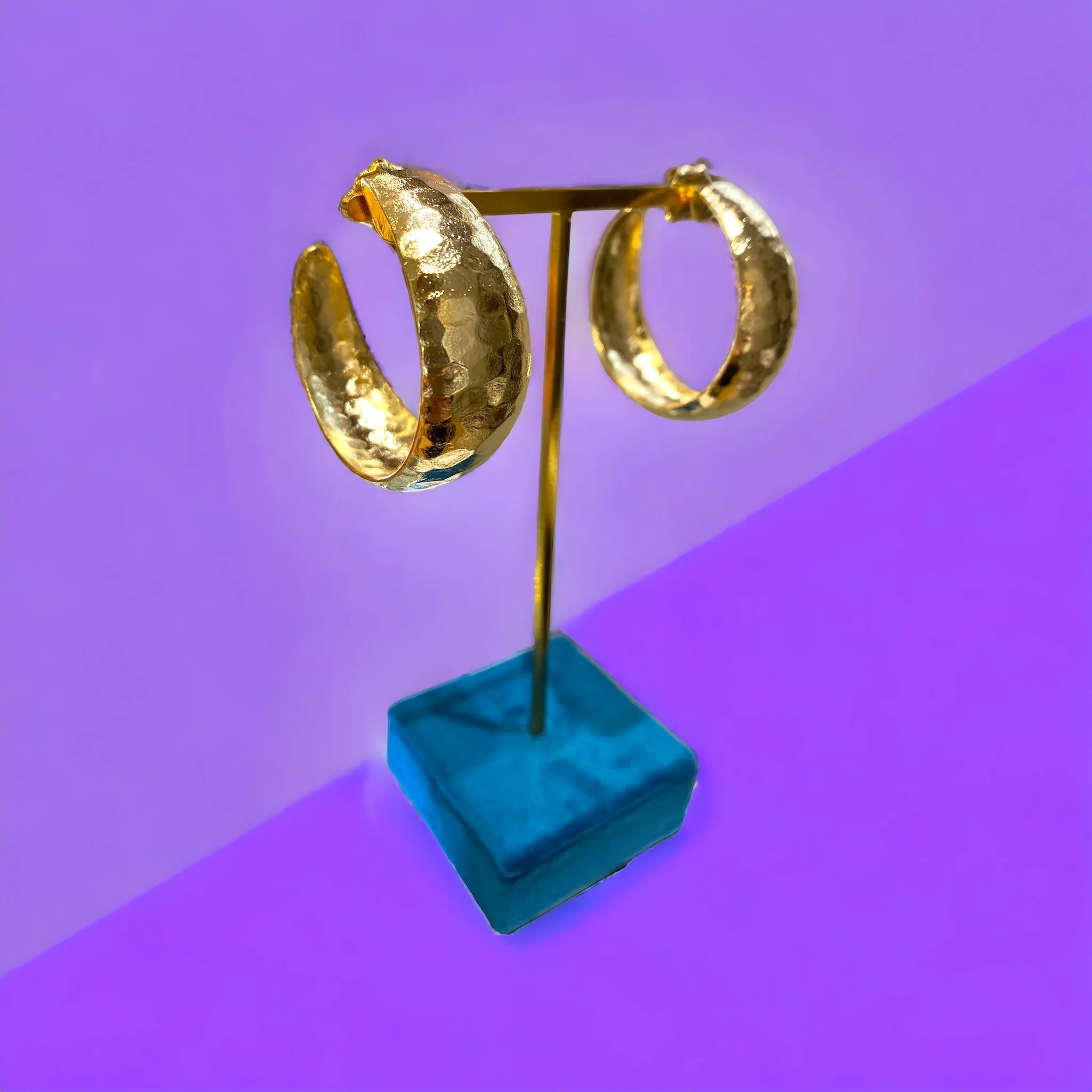 Orecchini a cerchio Diamond Accessori Martellato slim