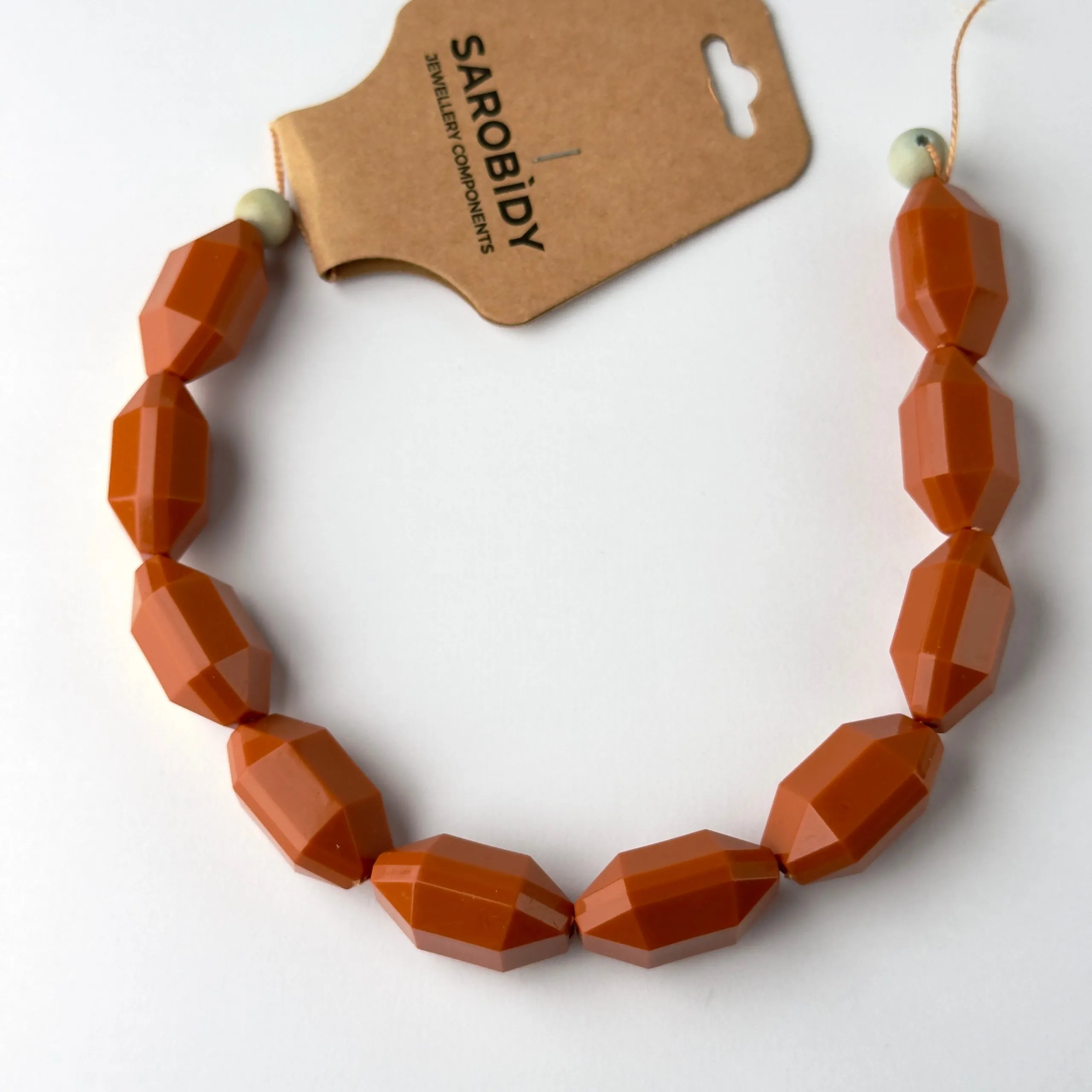 Perle in Resina Ovale colore Marrone Chiaro - 27 mm x 16 mm