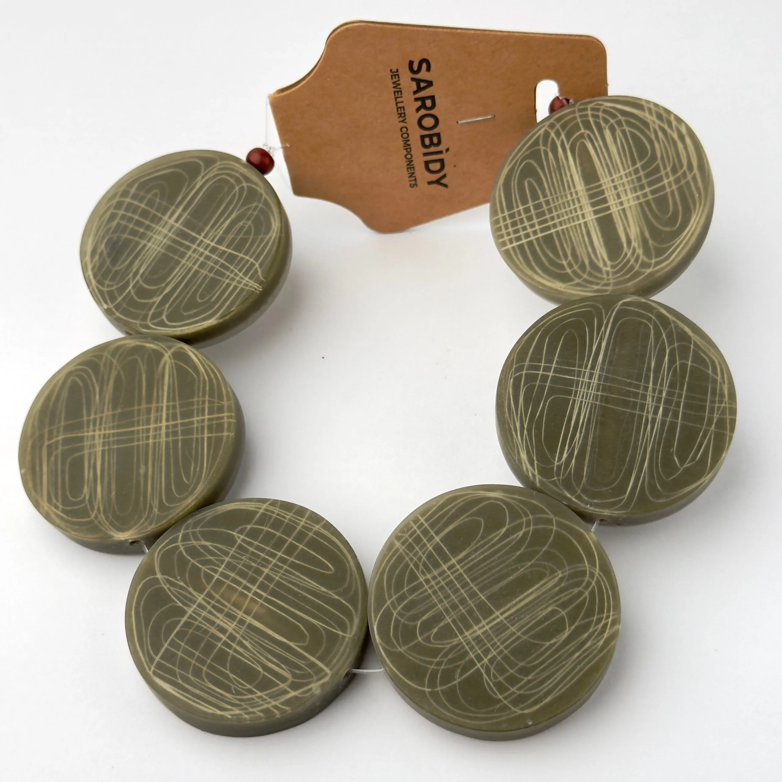 Perle in Resina Tondo colore Verde - 40 mm