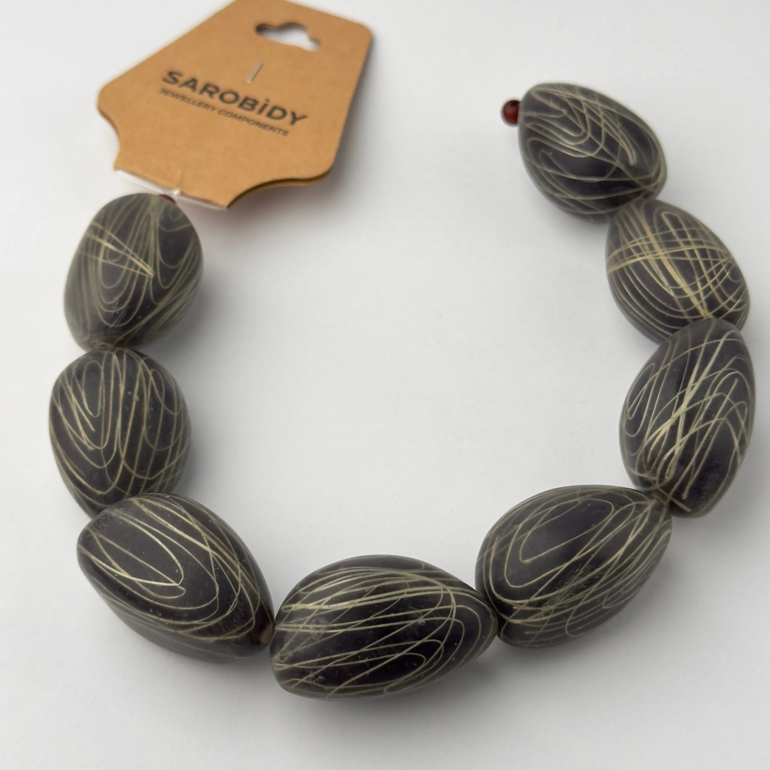 Perle in Resina Ovale colore Viola - 35 mm x 25 mm