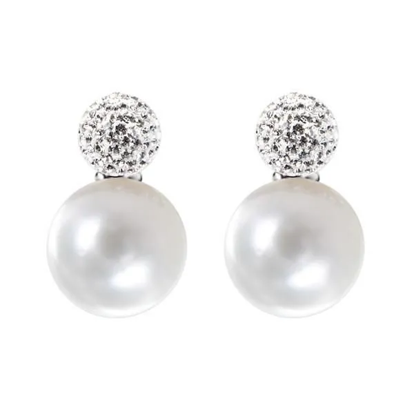 Orecchini a lobo con perla Swarovski