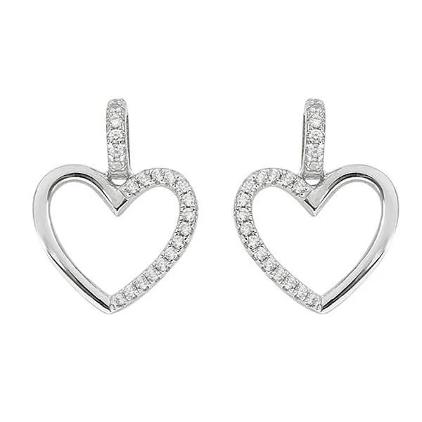 Orecchini a forma di cuore con zirconi