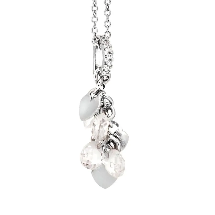 Collana in argento con charms e zirconi
