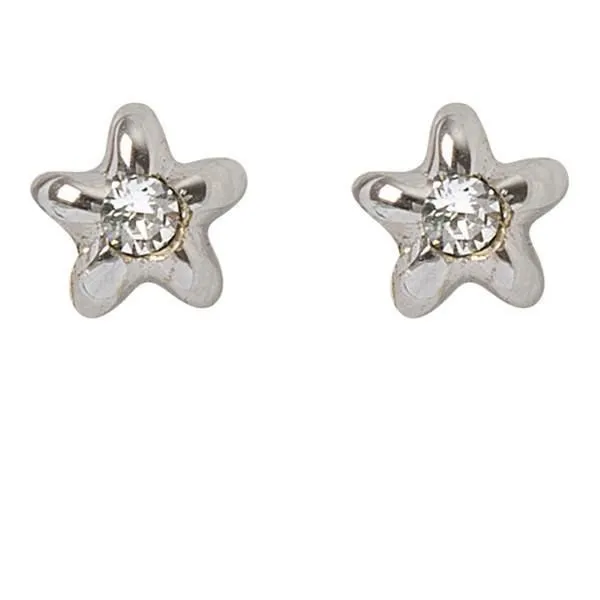 Orecchini a lobo con stella e cristallo Swarovski crystal