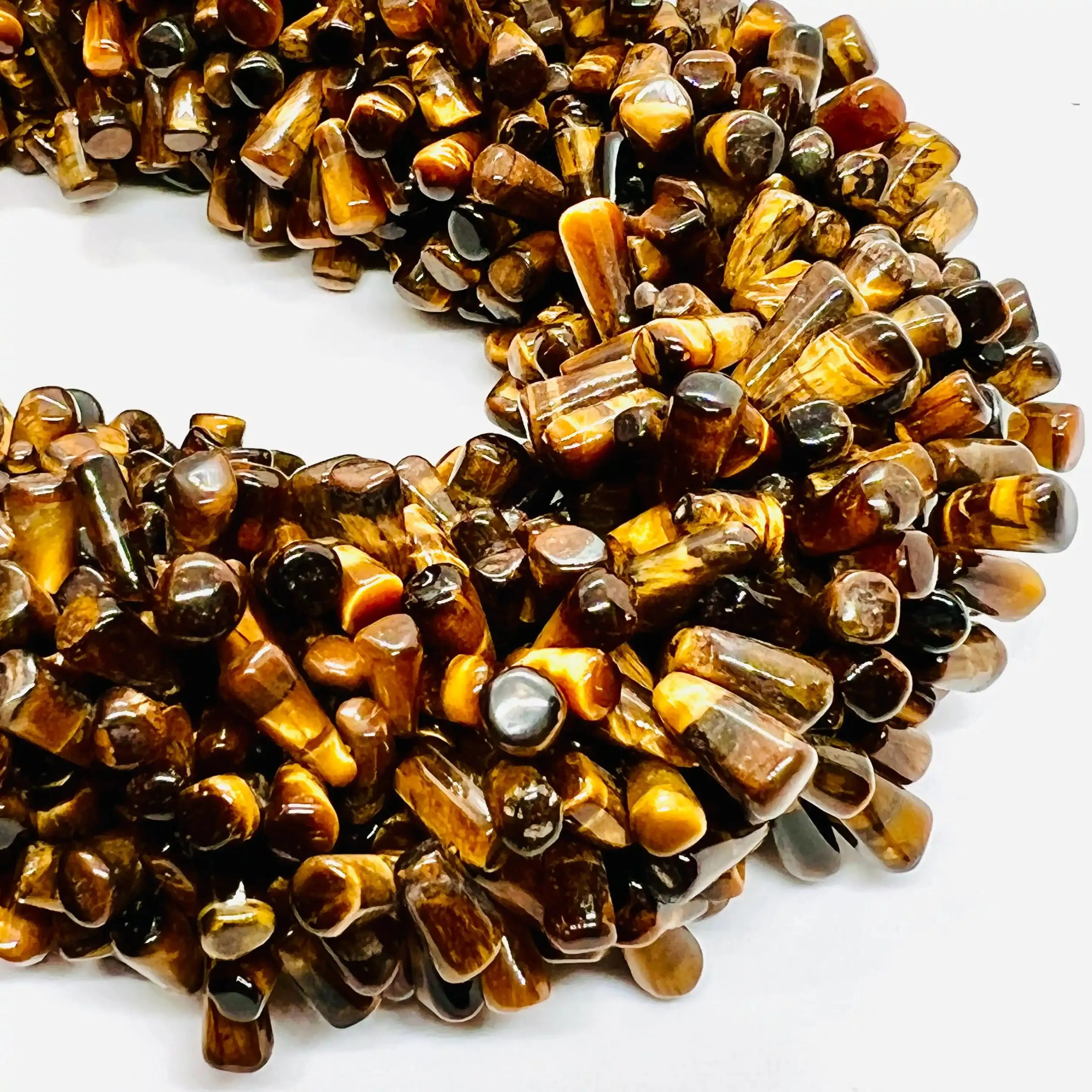 filo di occhio di tigre goccia rotaiels  7 mm x 3 mm