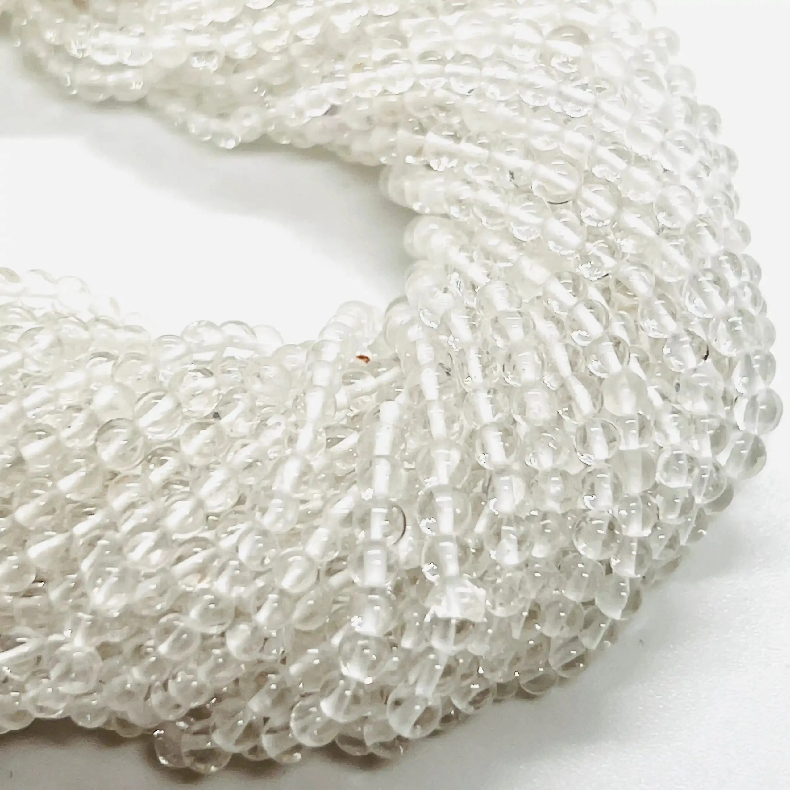 filo di cristallo di rocca naturale 3 mm