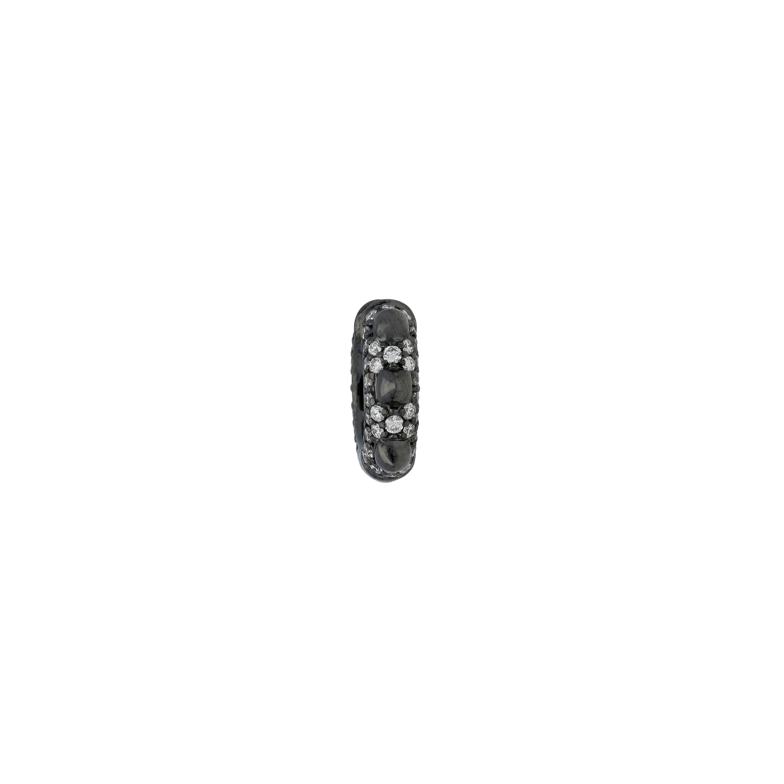 ORECCHINO PIRAMIDI MONO IN ORO NERO E DIAMANTI BIANCHI MODELLO PICCOLO - VE27813DBW-MONO