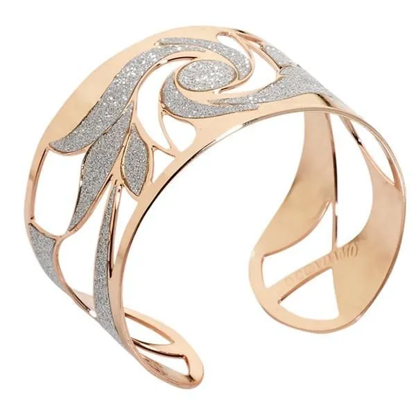 Bracciale rigido in bronzo placcato oro rosa