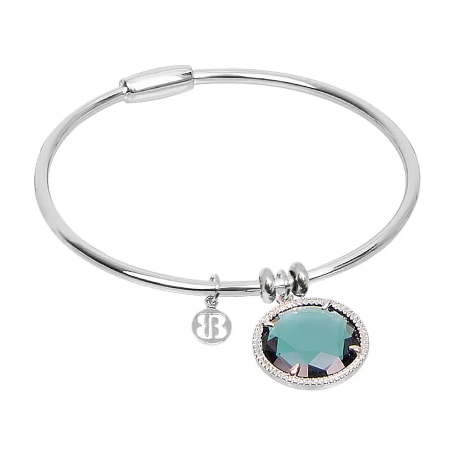 Bracciale rigido con cristallo color blu London