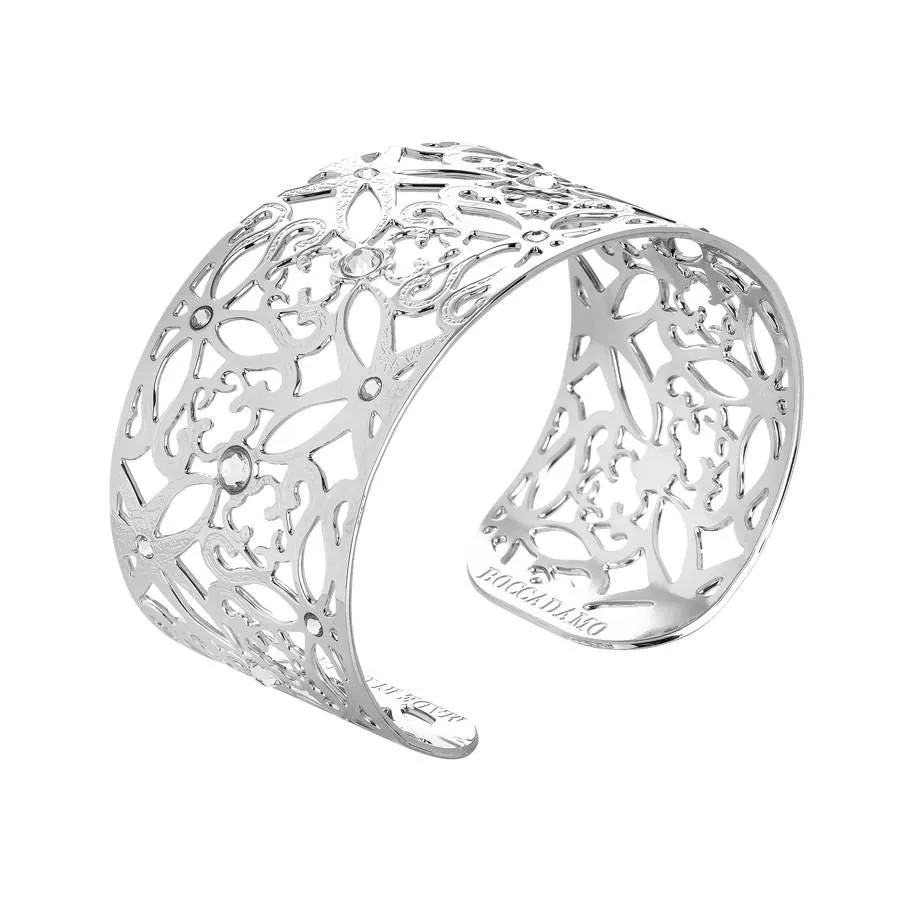 Bracciale rigido con traforo indiano e Swarovski