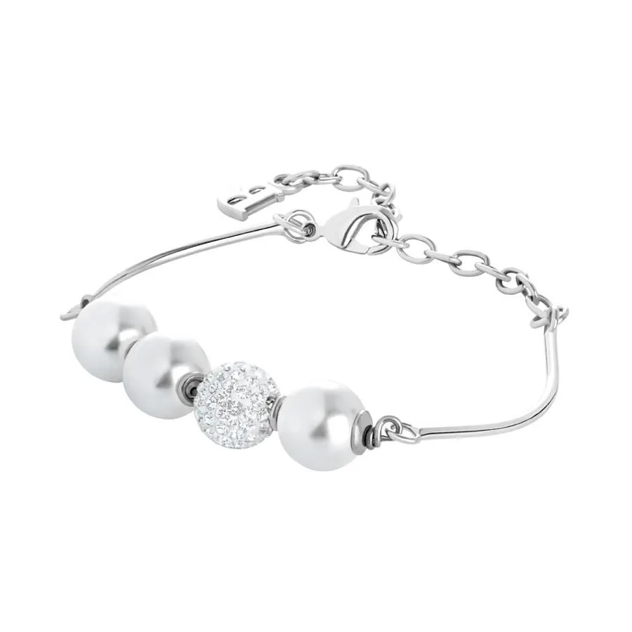 Bracciale tubolare con centrale di Swarovski e strass