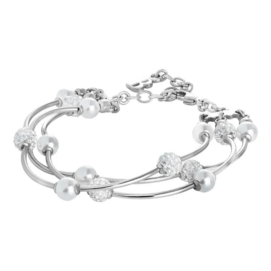Bracciale tubolare  con Swarovski e strass
