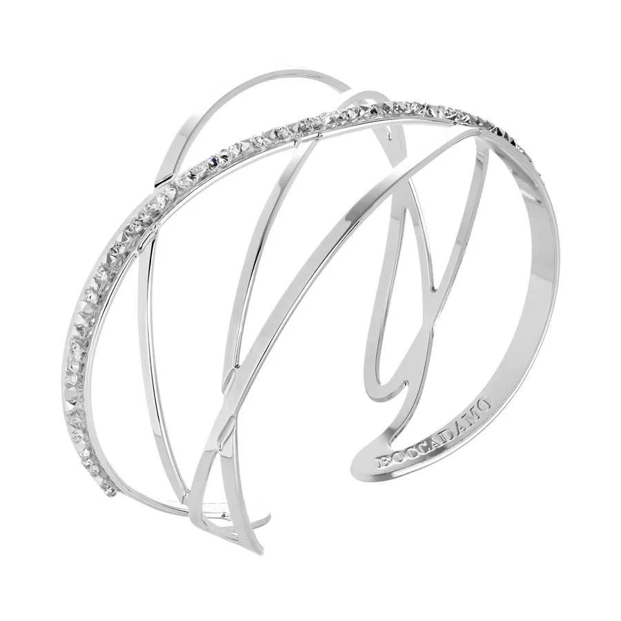 Bracciale rigido con decoro in Swarovski crystal rock crystal