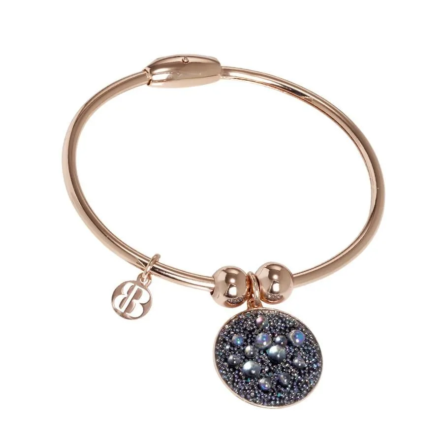 Bracciale placcato oro rosa con charm in  galuchat paradise shine