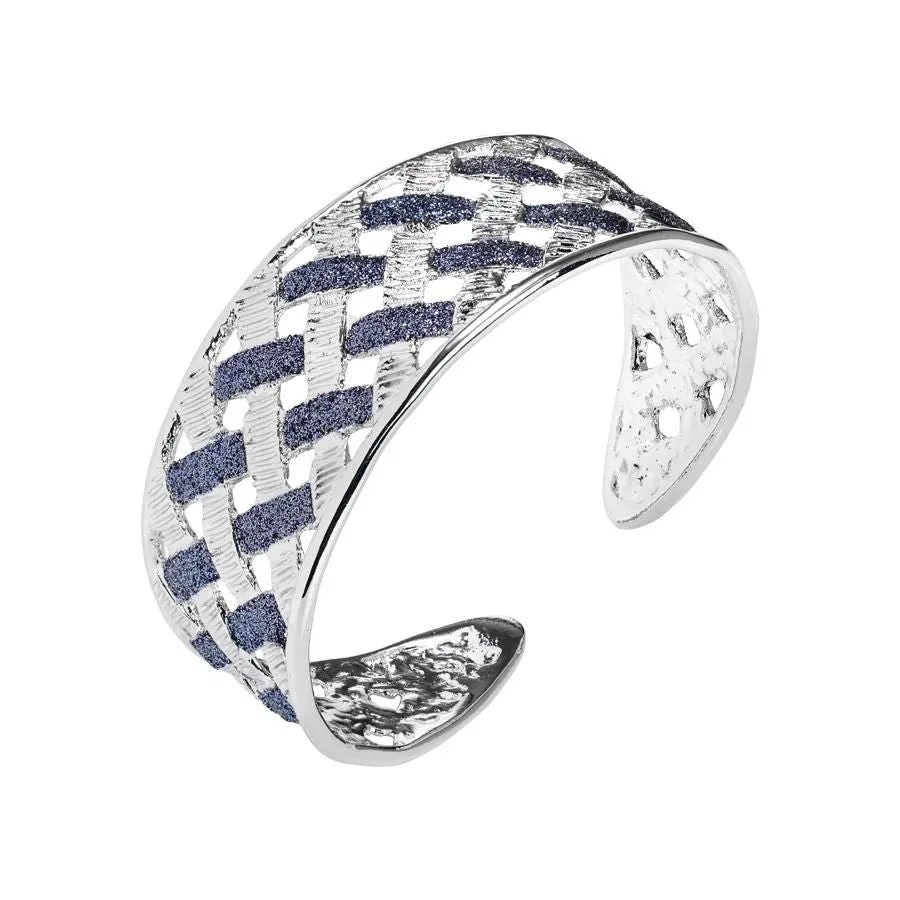 Bracciale rigido con decoro in glitter black