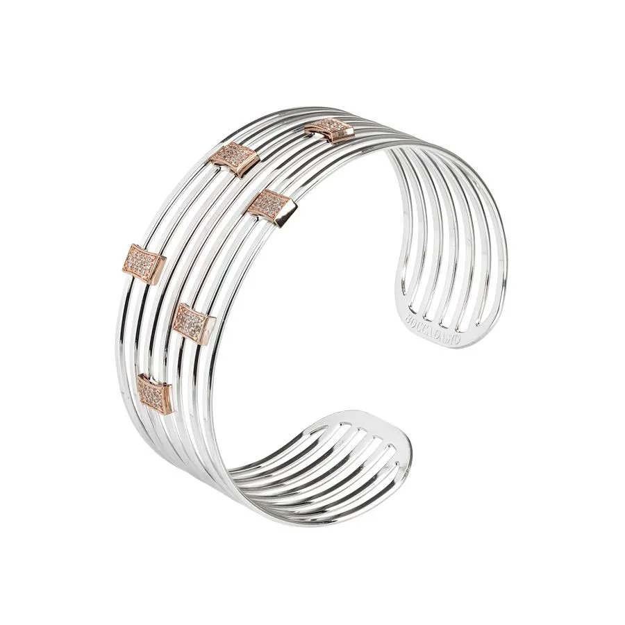 Bracciale rigido con zirconi