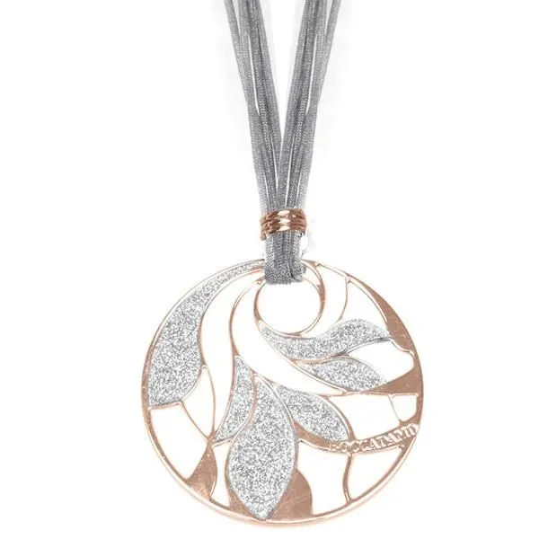 Collana in lamè e bronzo placcato oro rosa