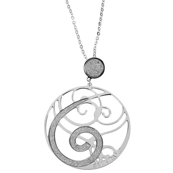 Collana in bronzo e superfici glitterate