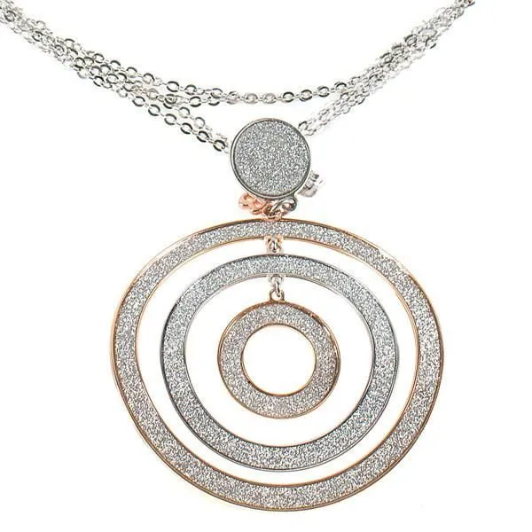Collana con pendente a tre cerchi concentrici