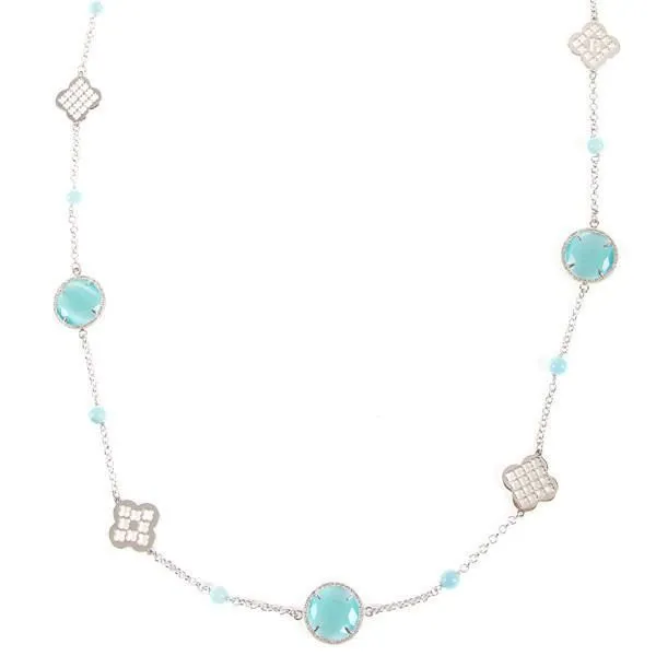 Collana lunga con motivi decorativi a croce