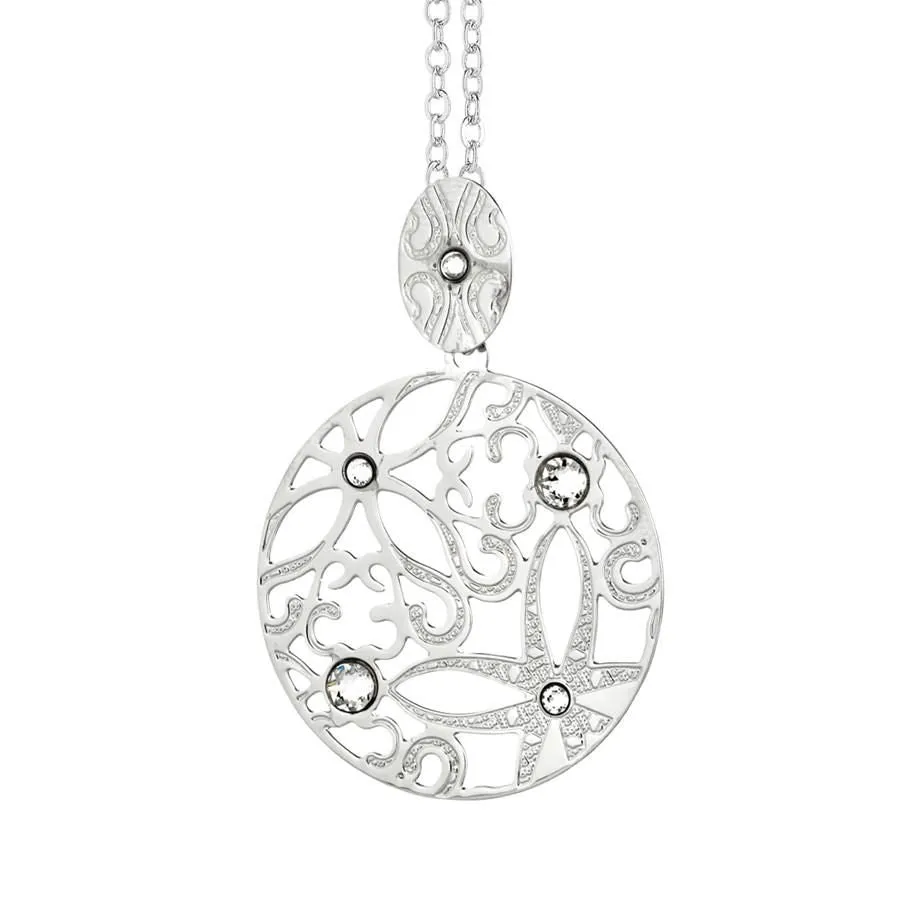 Collana corta con pendente dal motivo indiano e Swarovski