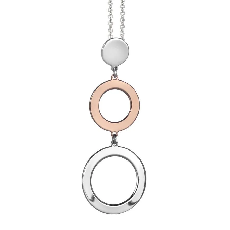 Collana con pendenti circolari bicolor