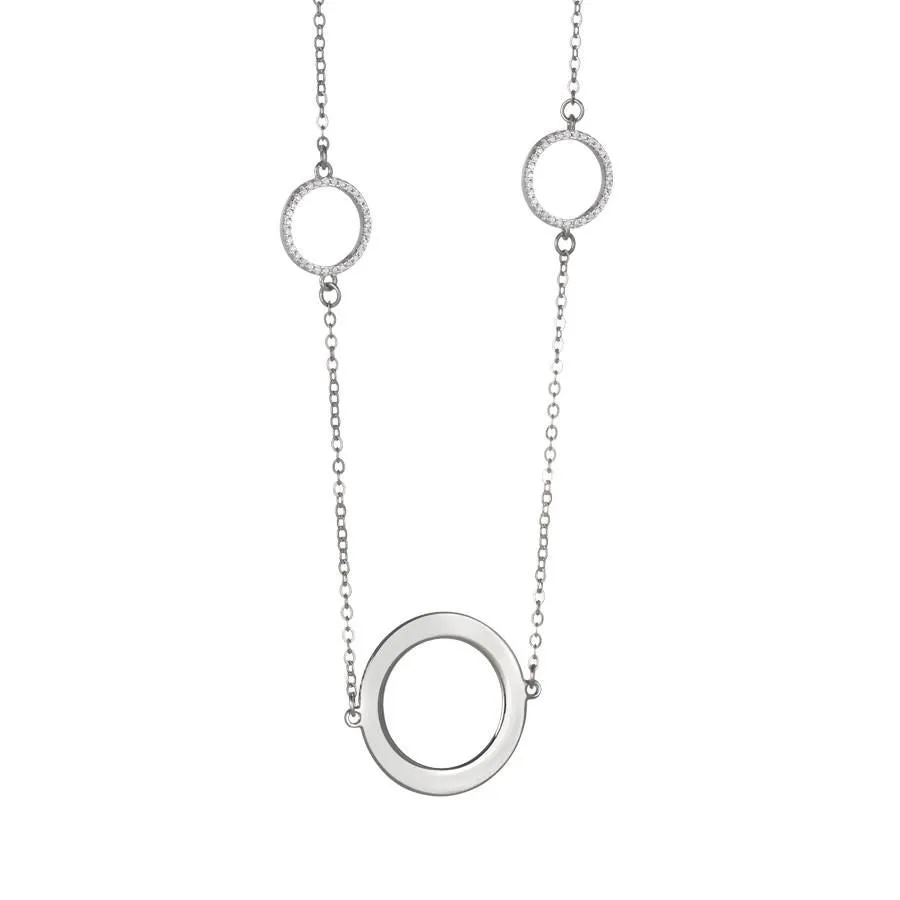 Collana sautoir con zirconi