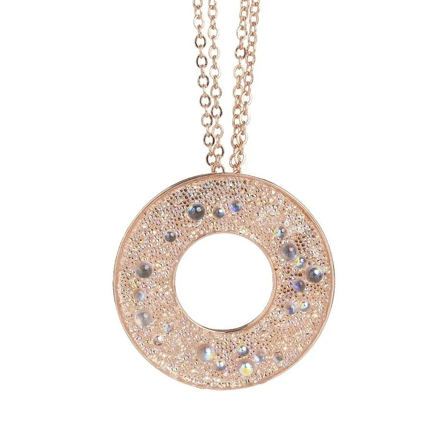 Collana con pendente dalla superficie Swarovski galuchat aurorara boreale