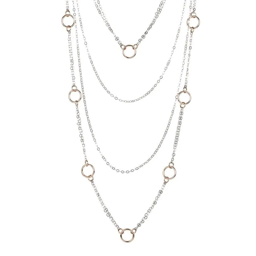 Collana multifilo degradè  con anelli