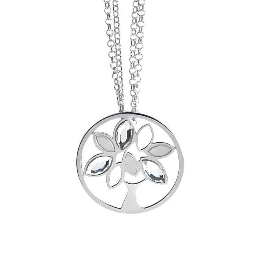 Collana con pendente ad albero della vita e Swarovski