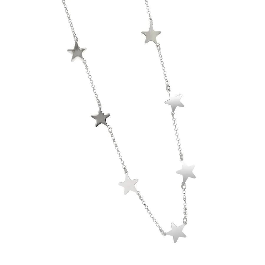 Collana con stelle lucide passanti