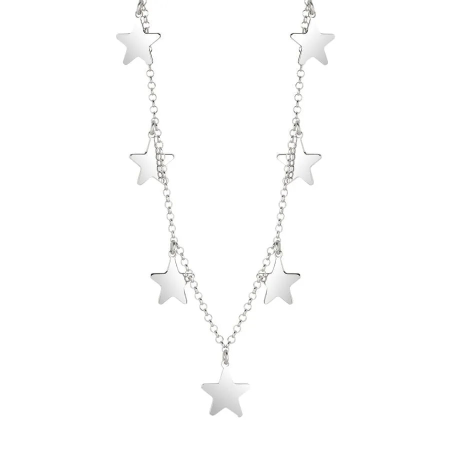 Collana con stelle pendenti lucide
