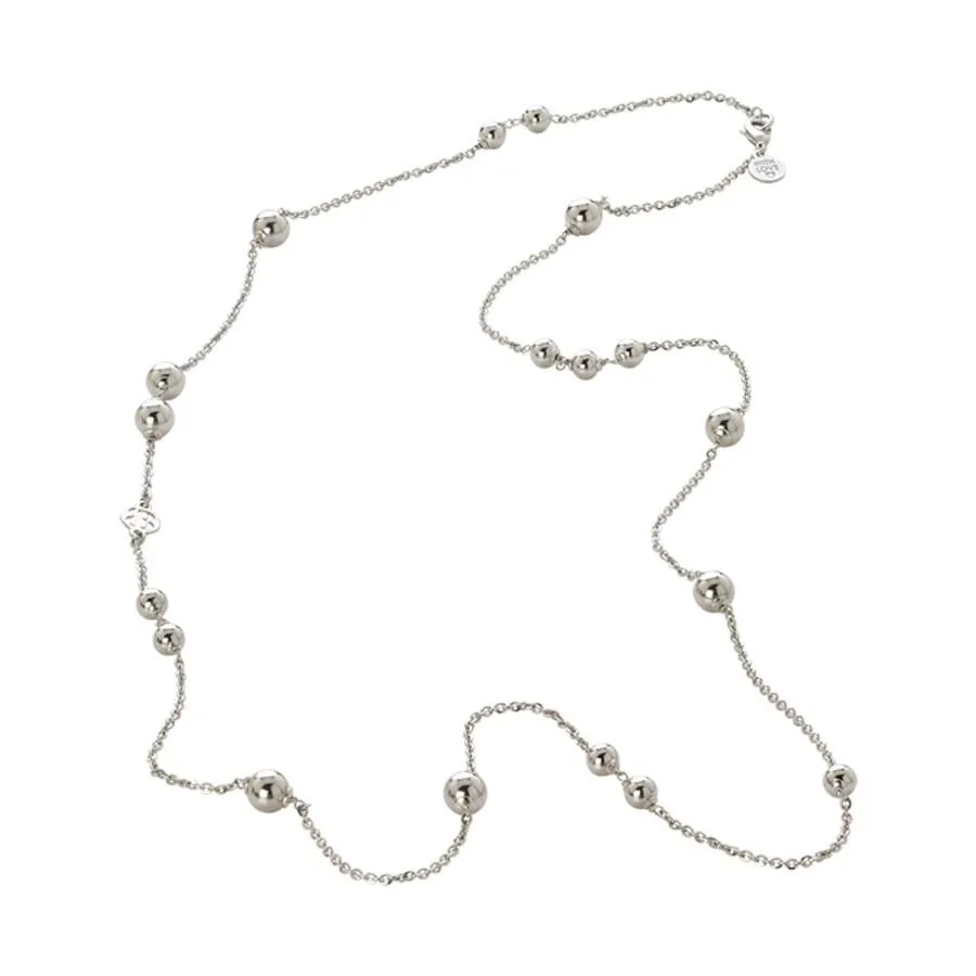 Collana con sfere rodiate