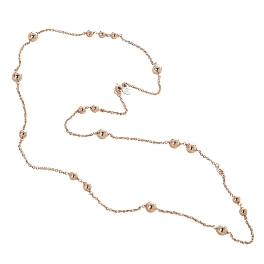Collana con sfere rosate