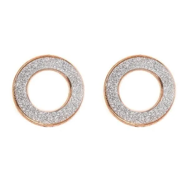 Orecchini a lobo con cerchio glitterato