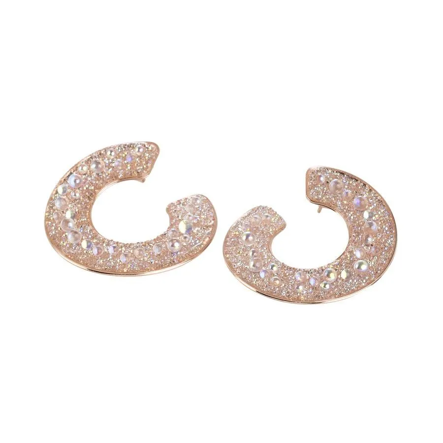 Orecchini a spirale con superficie Swarovski galuchat aurora boreale