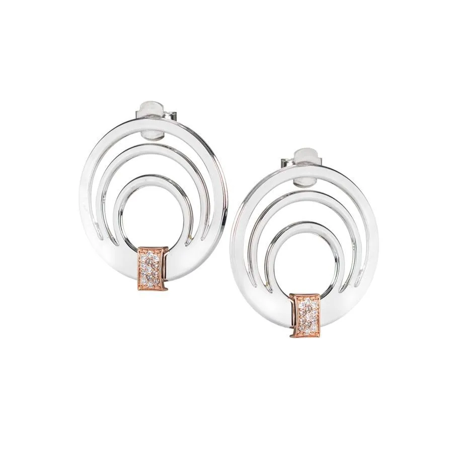 Orecchini a lobo multicentrico con zirconi