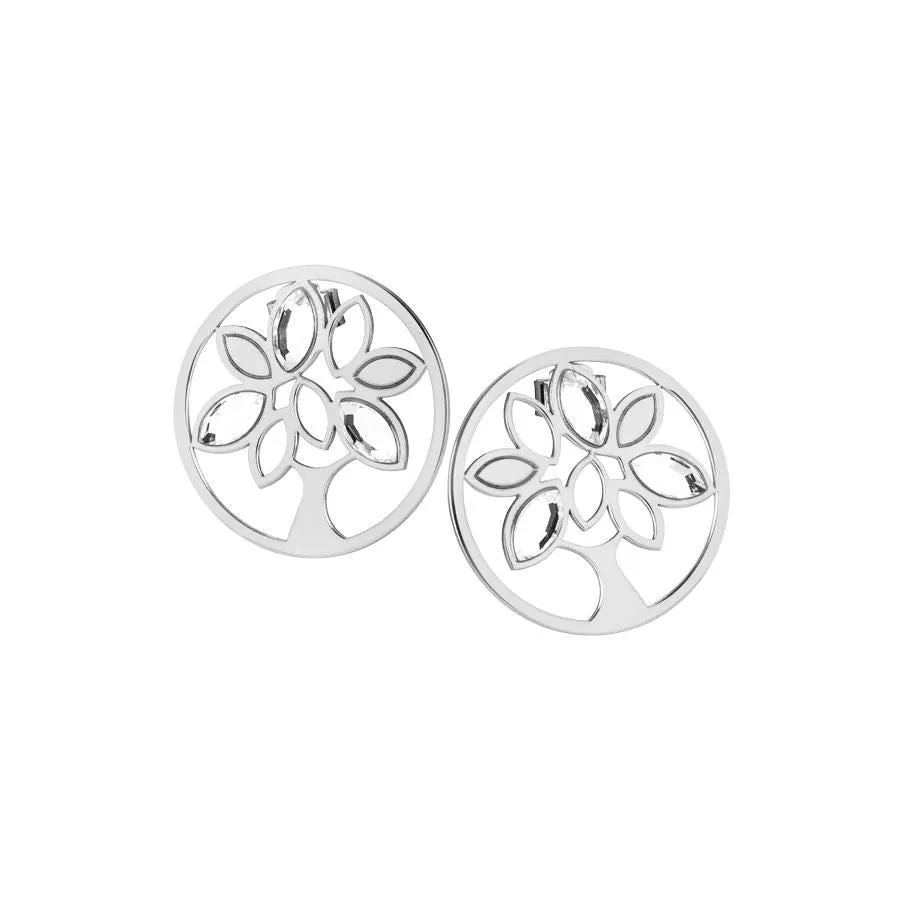 Orecchini a lobo con albero della vita e Swarovski