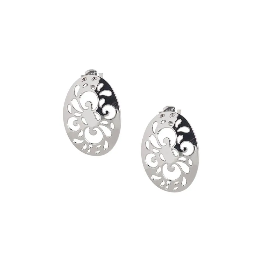 Orecchini a lobo con superficie traforata