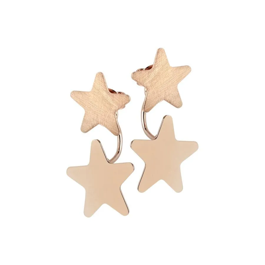 Orecchini a lobo rosati con stelle