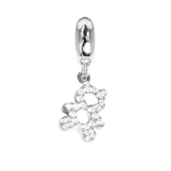 Charm con orsetto di zirconi